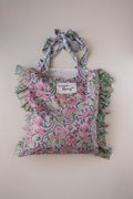 TOTE BAG ESTAMPADO FLORAL CON VOLADOS