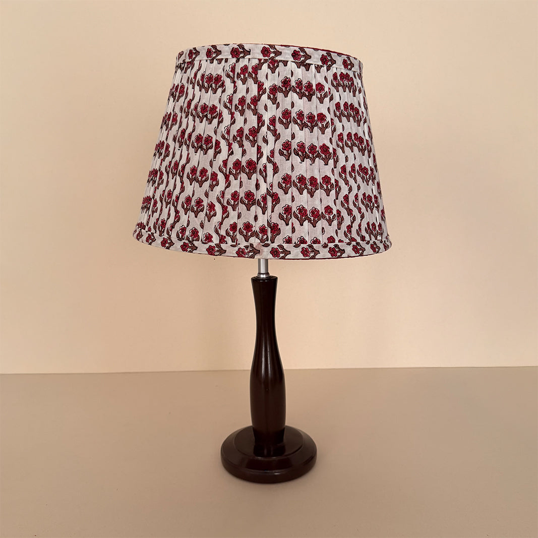 PANTALLA DE LÁMPARA ESTAMPADO MINI FLORES BURGUNDY