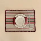 SET DE MANTELES INDIVIDUALES DE ALGODÓN CON BORDES