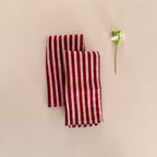 SET SERVILLETAS ALGODÓN CON ESTAMPADO RAYAS BURGUNDY