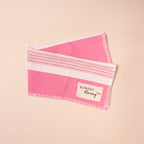 PAÑO DE COCINA COLOR ROSA CON RAYAS