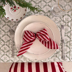 MANTEL DE ALGODÓN ESTAMPADO MOÑOS OLIVE
