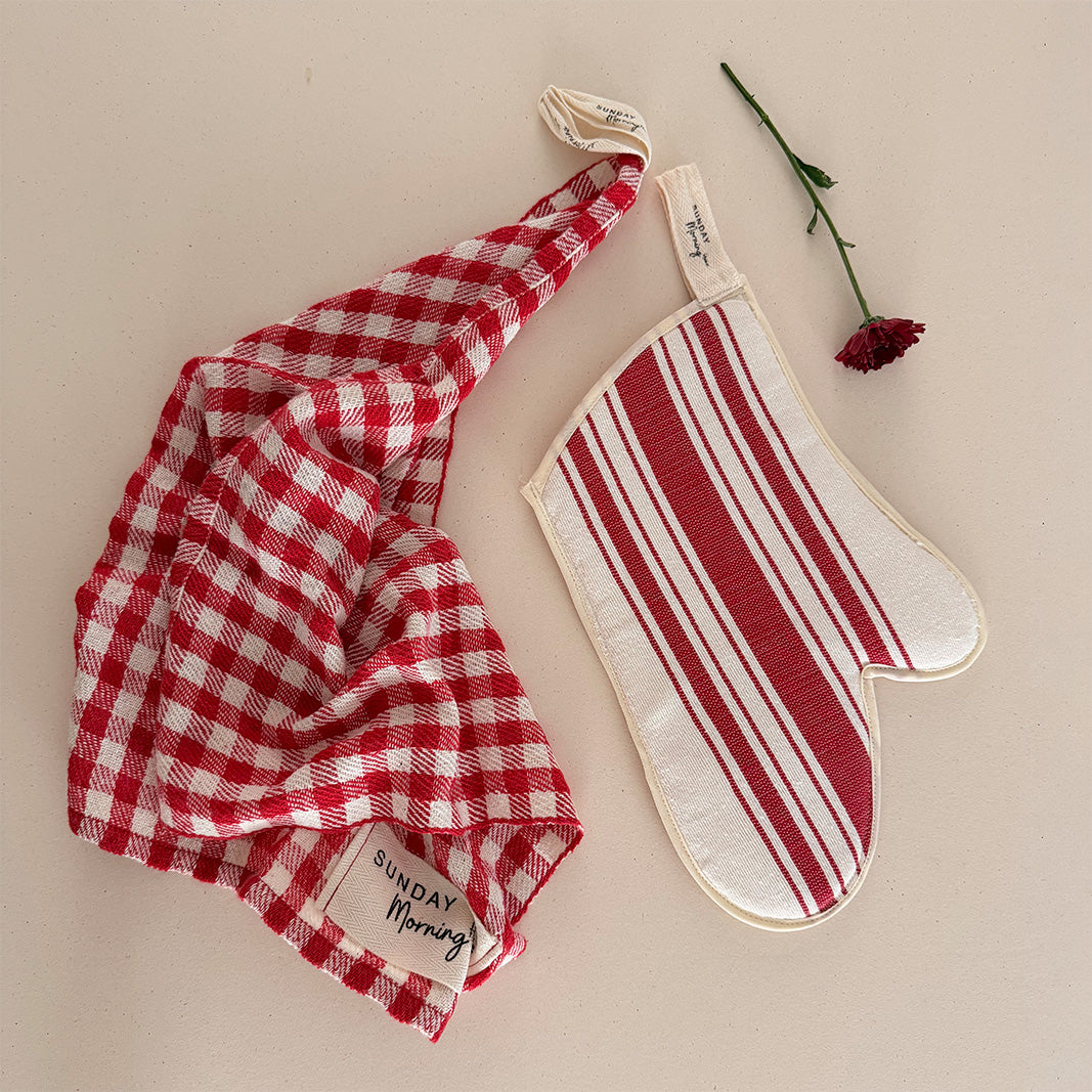 MANOPLA PARA HORNEAR RAYAS BURGUNDY