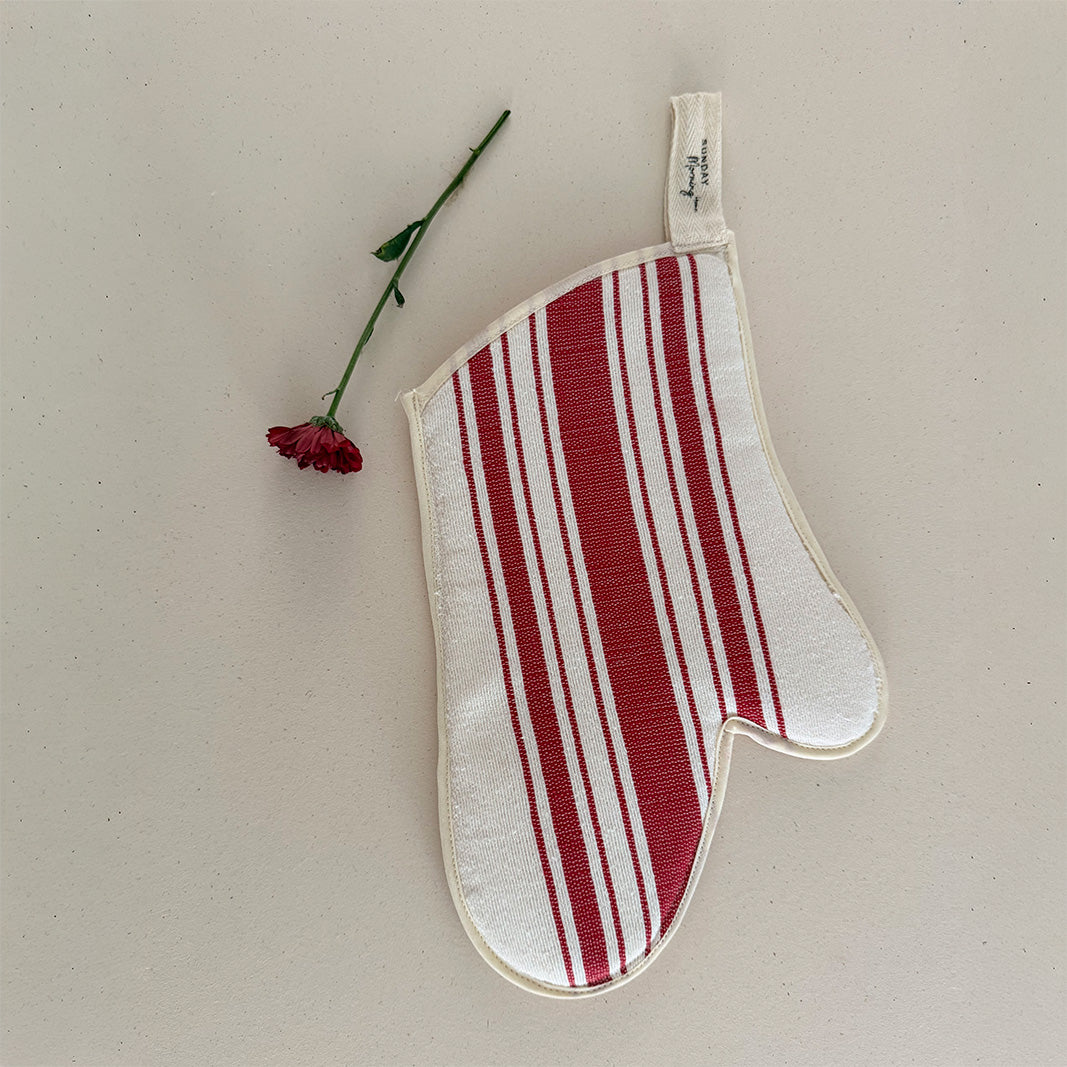 MANOPLA PARA HORNEAR RAYAS BURGUNDY