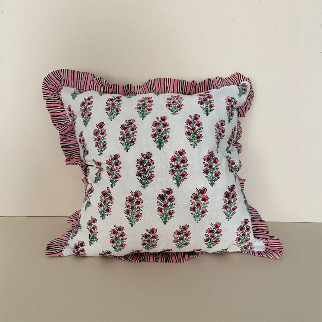 FUNDA DE COJÍN ESTAMPADO RAMO DE FLORES